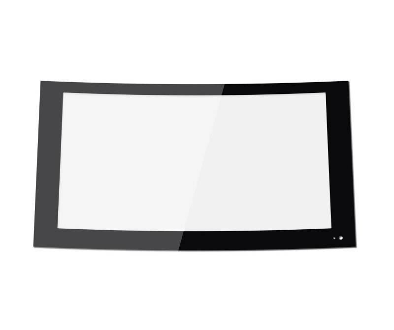 Curved glass display