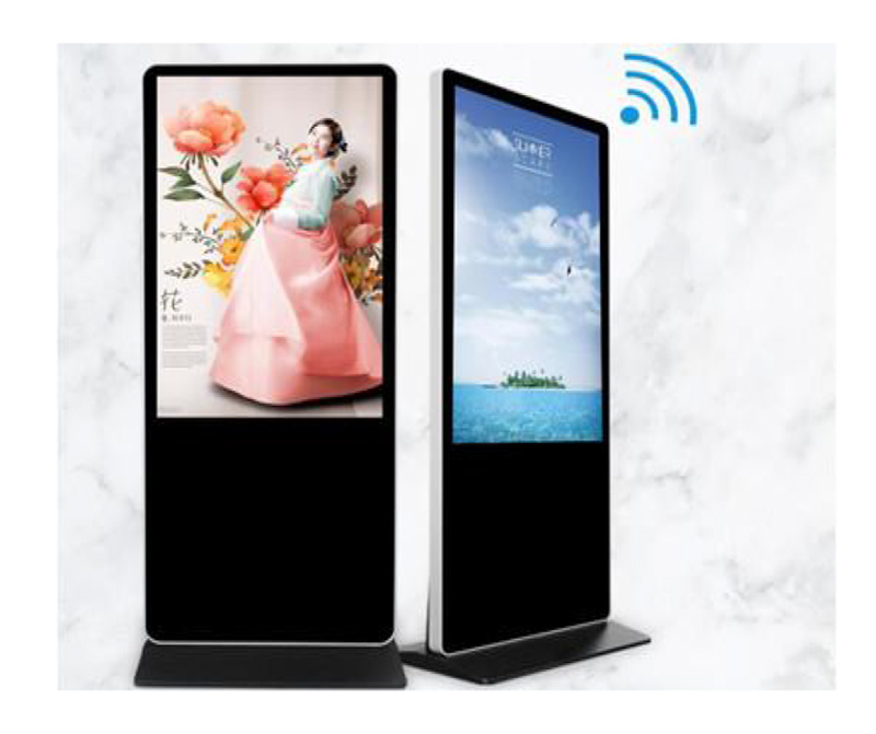Vertical tempered glass advertising machine