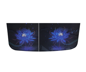 Washing machine glass panel