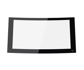 Curved glass display