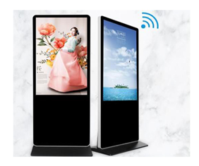 Vertical tempered glass advertising machine