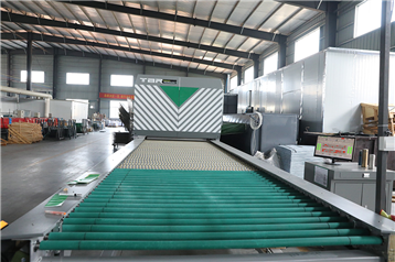 Outlet end of tempering furnace